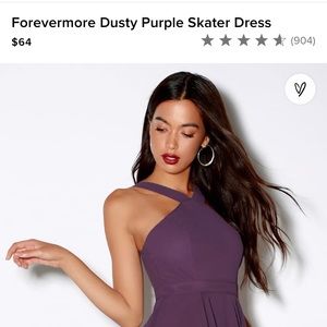 Forevermore Dusty Purple Skater Dress